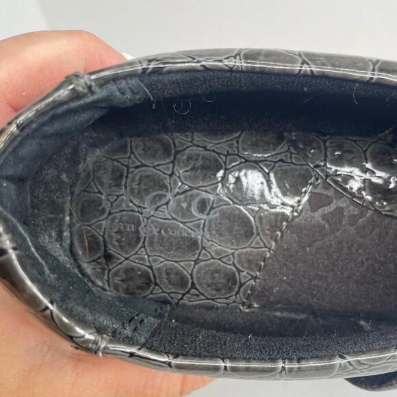 B.O.C. Charcoal Gray / Black Peggy Croc Print Comfort Clog Slip On Shoes Size 11 - Picture 4 of 10